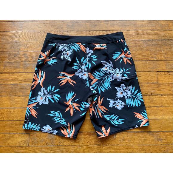 O'NEILL Hyperfreak Black Floral Boardshorts sz 32 - Picture 8 of 13